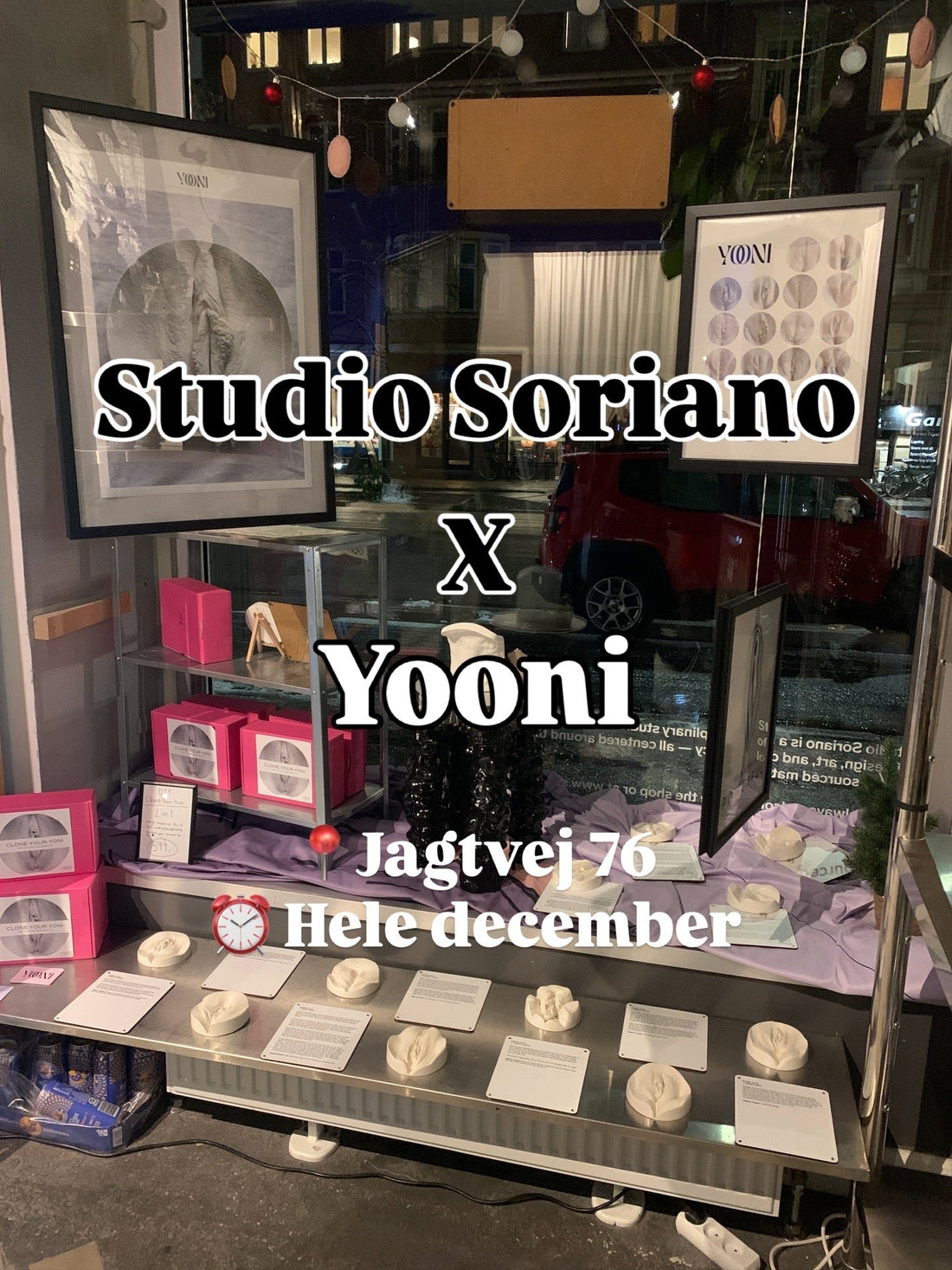 YOONI-produkter og Fissemuseum udstillet hos Studio Soriano i december.